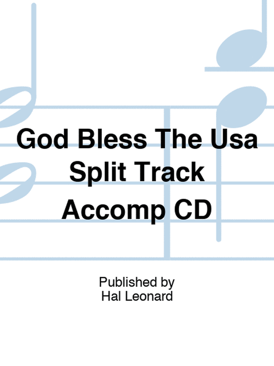 God Bless The Usa Split Track Accomp CD