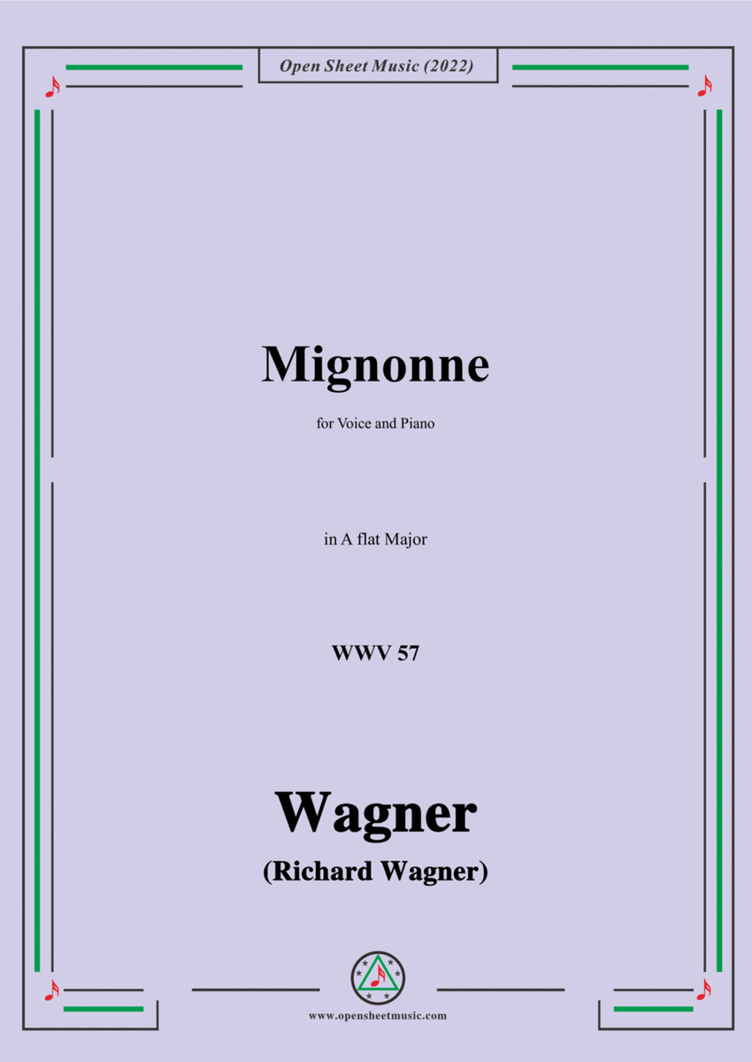 R. Wagner-Mignonne(Liebchen) ,WWV 57,in A flat Major,for Voice and Piano image number null