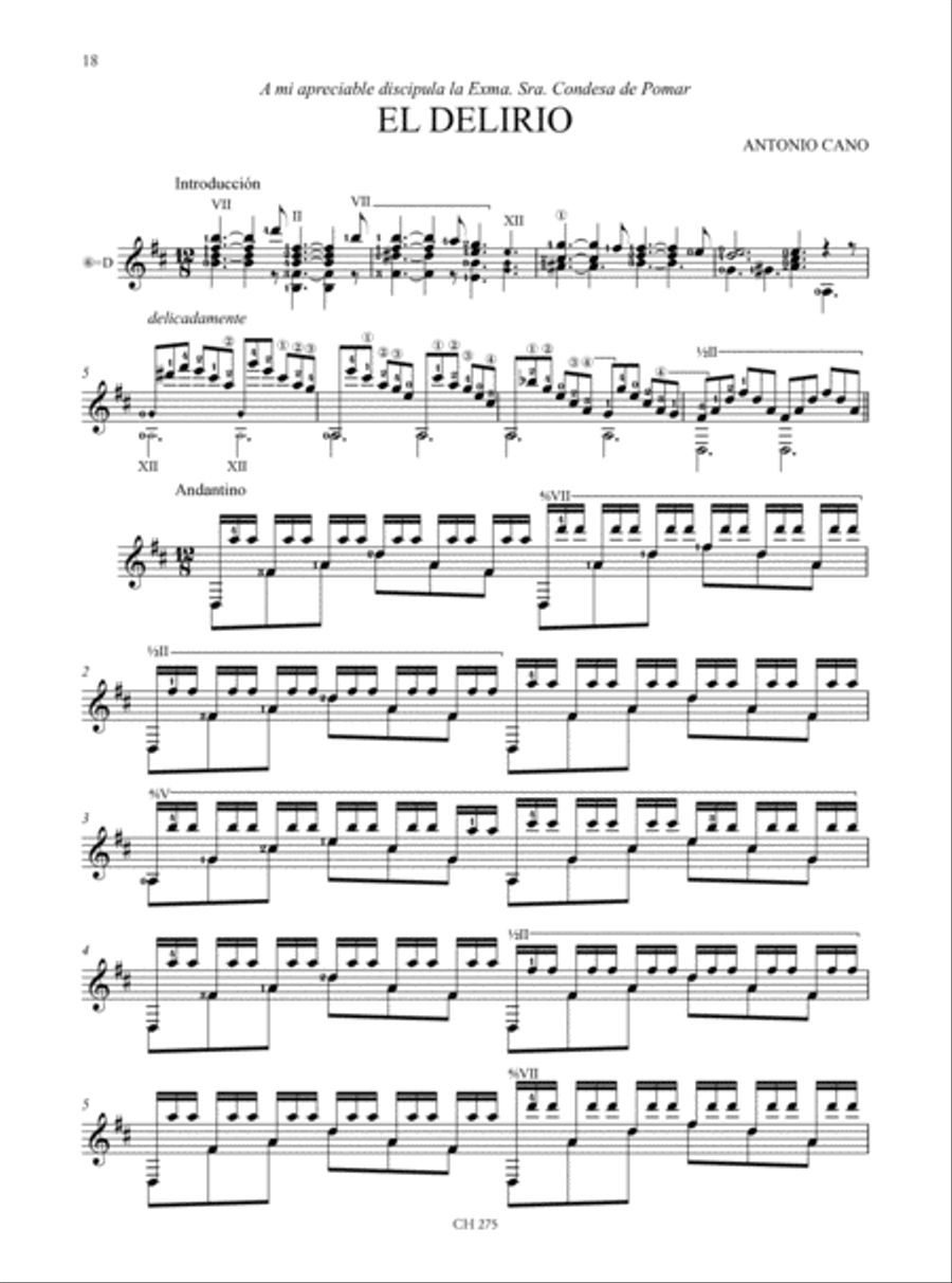 España Romántica. Anthology of Guitar Works by Spanish Masters of the 19th Century - Vol. 2: 10 Advanced Pieces Acoustic Guitar scores gallery preview page 4
