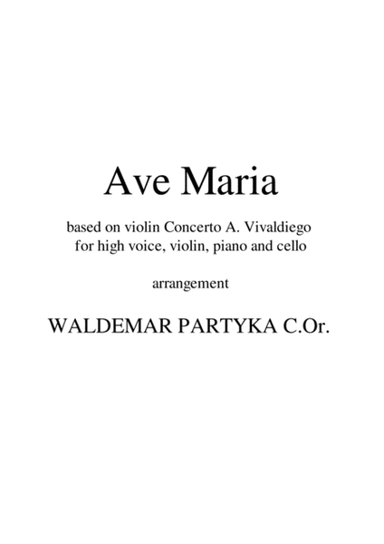 Ave Maria - based on Violin Concerto A. Vivaldiego image number null
