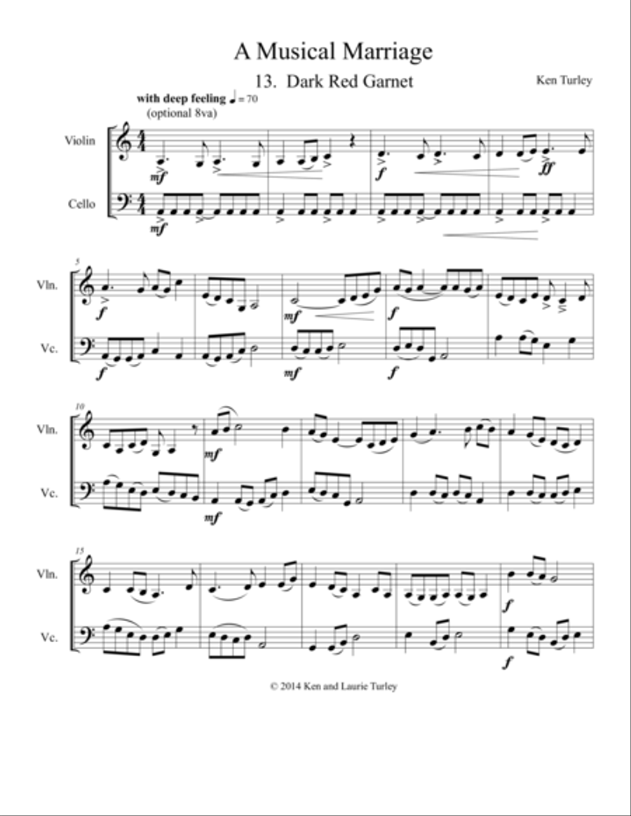 String Duo No 13 from A Musical Marriage 
