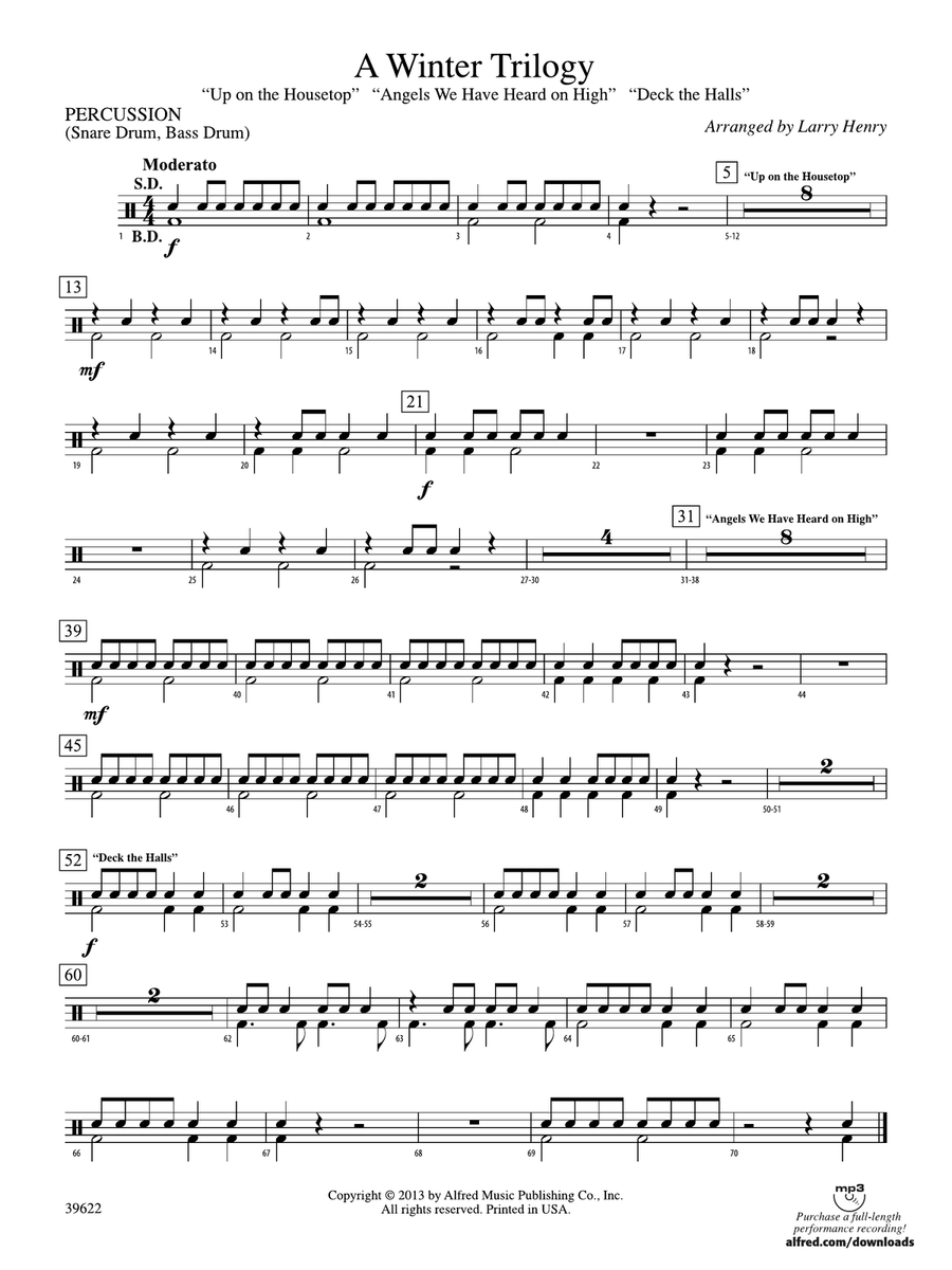 A Winter Trilogy: 1st Percussion