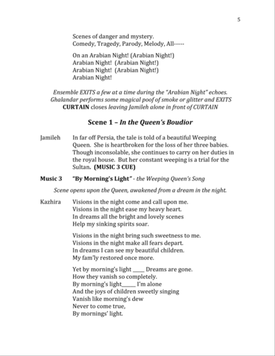 Parizade's Quest - Director's Script