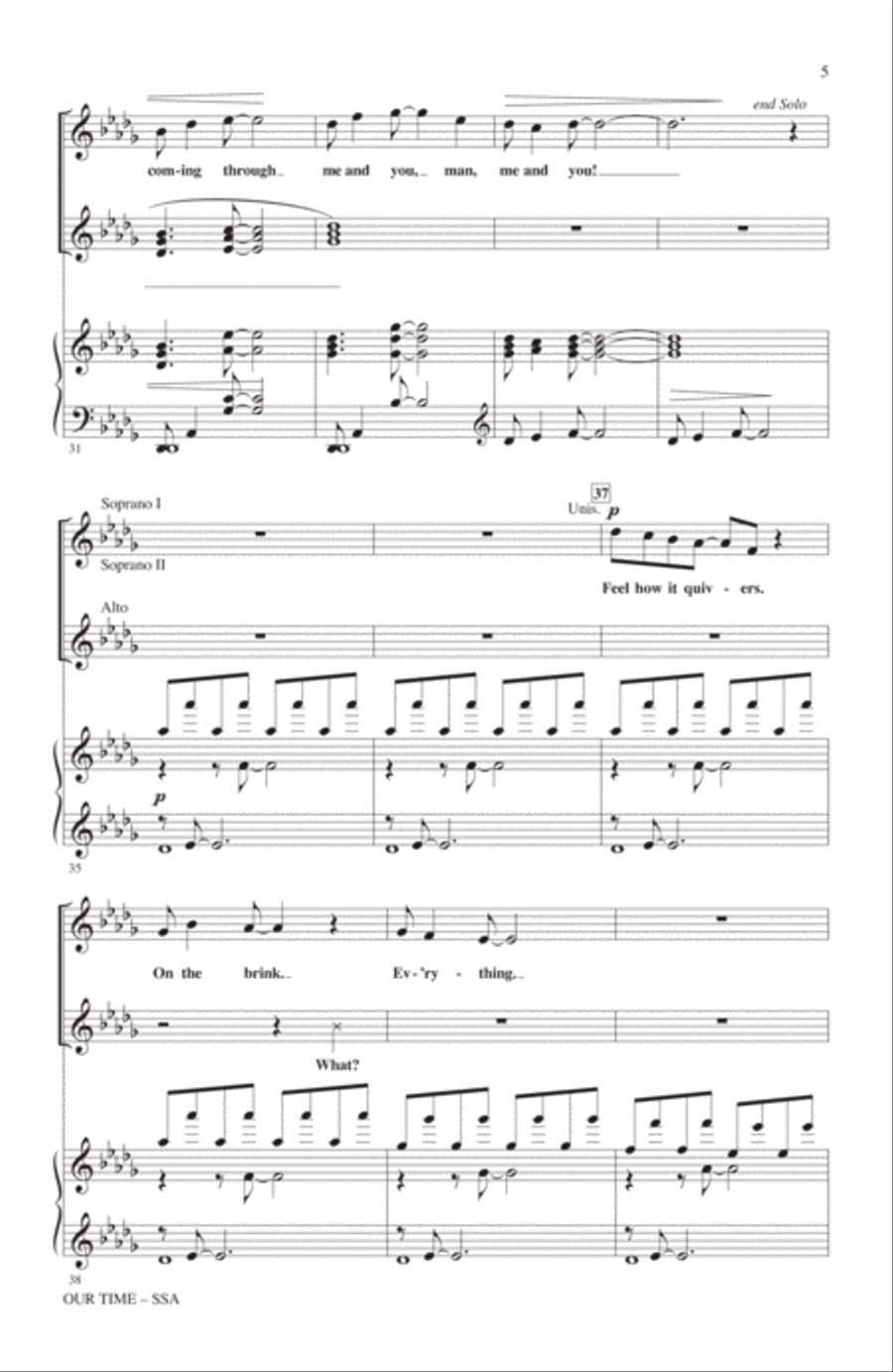 Our Time (from Merrily We Roll Along) (arr. Mac Huff) SSA scores gallery preview page 4