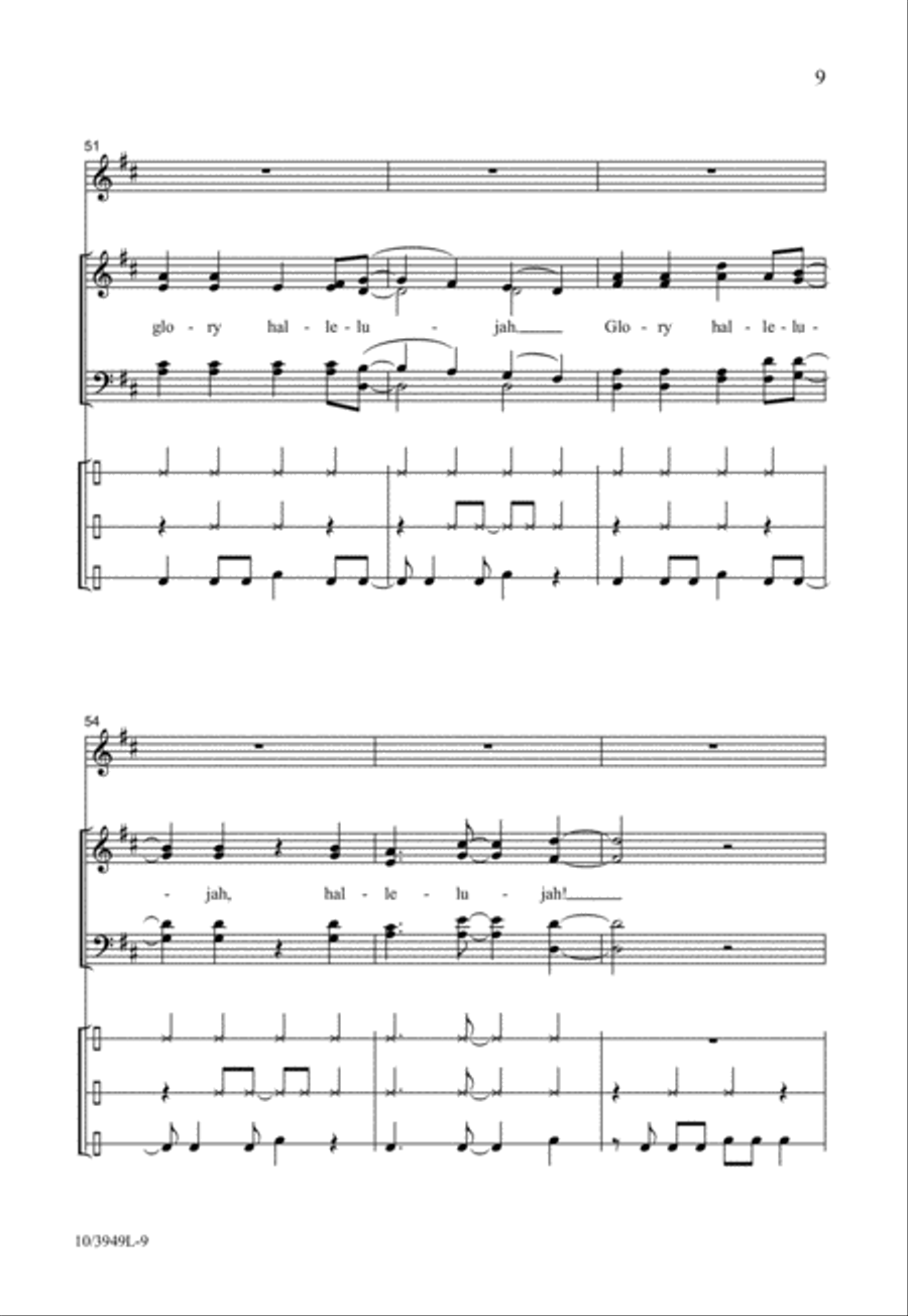Glory, Hallelujah! Glory, Hallelujah! 4-Part scores gallery preview page 9