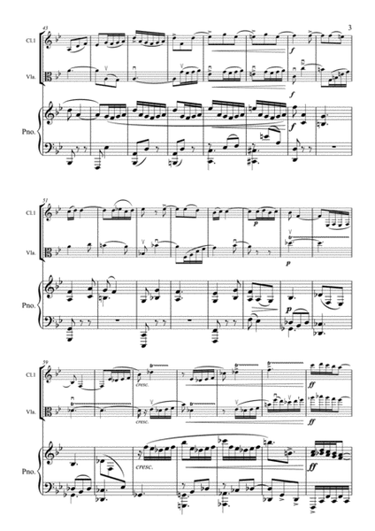 Faure - 'Le pas espagnol' - Clarinet, Viola & Piano