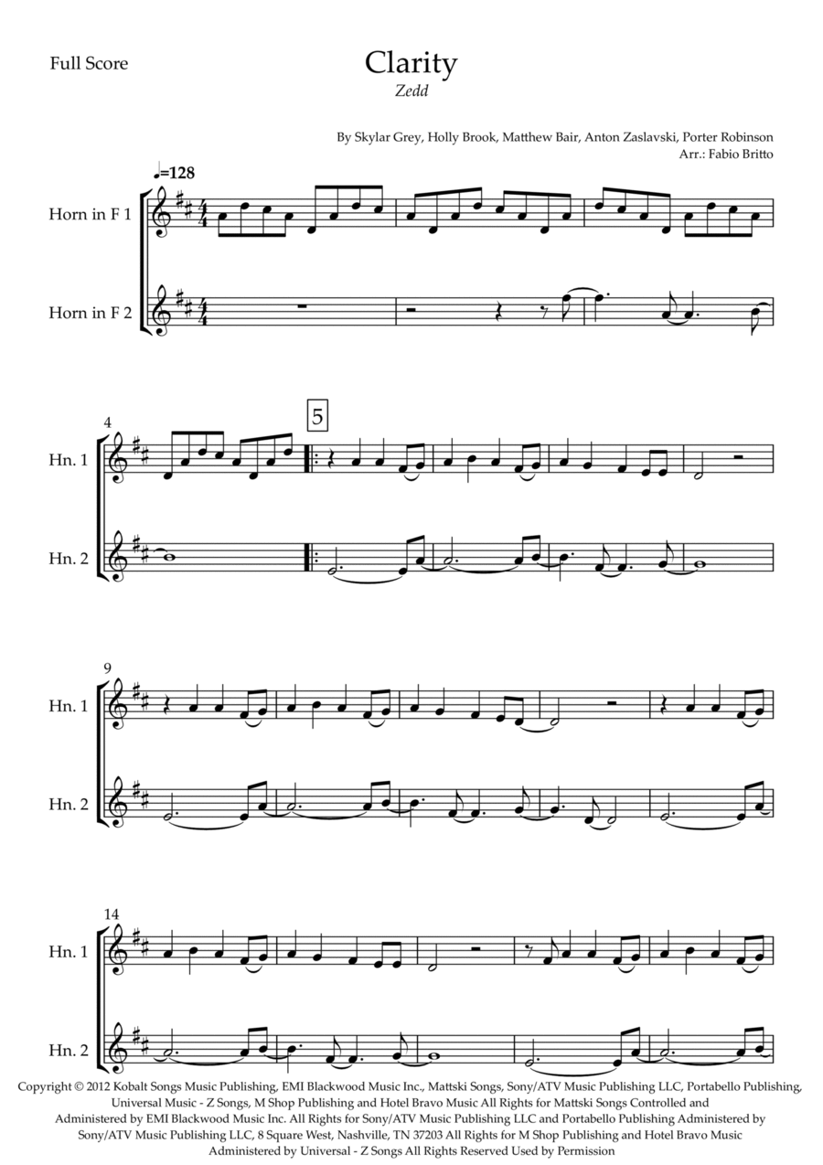 Clarity Clarity Brass Duet scores gallery preview page 1