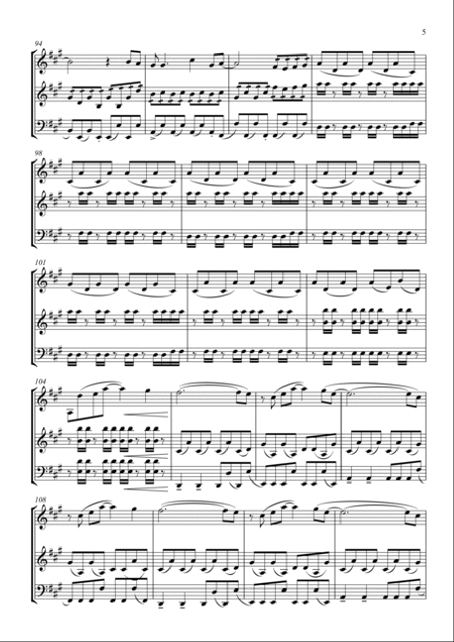 Viva La Vida String Trio scores gallery preview page 5