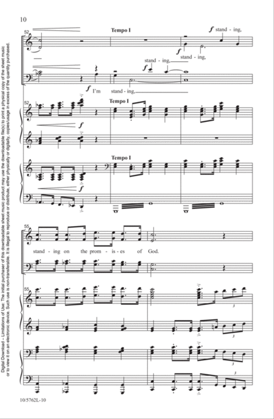 Standing on the Promises Standing on the Promises 4-Part scores gallery preview page 10