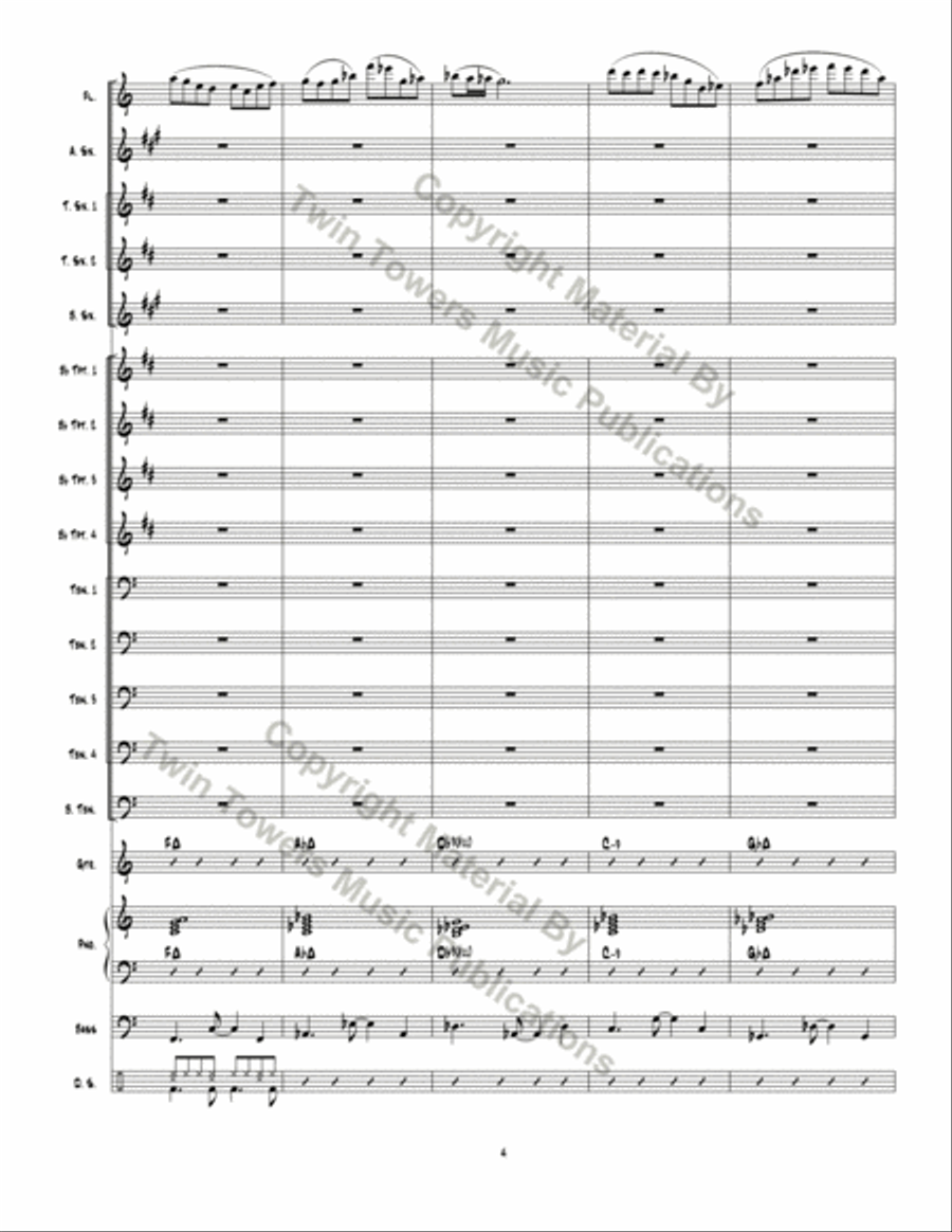 Lindos Olhos: Beautiful Eyes Jazz Ensemble scores gallery preview page 5