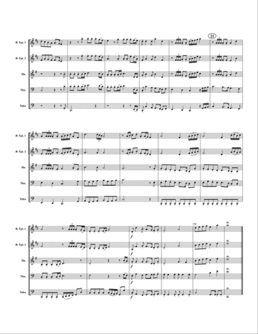 Christmas Set 2 Brass Quintet scores gallery preview page 2