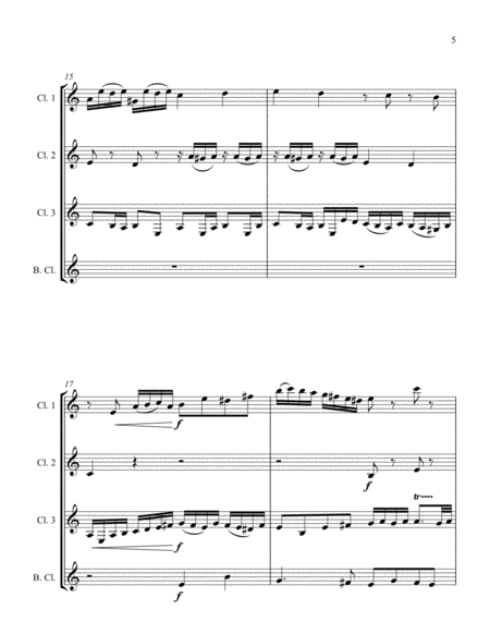 'Little' Fugue in G Minor - For Clarinet Quartet image number null
