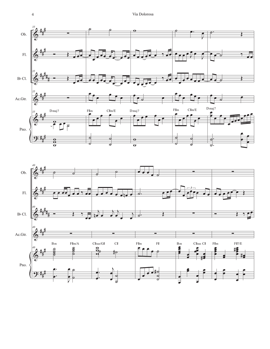 Via Dolorosa Woodwind Duet scores gallery preview page 4