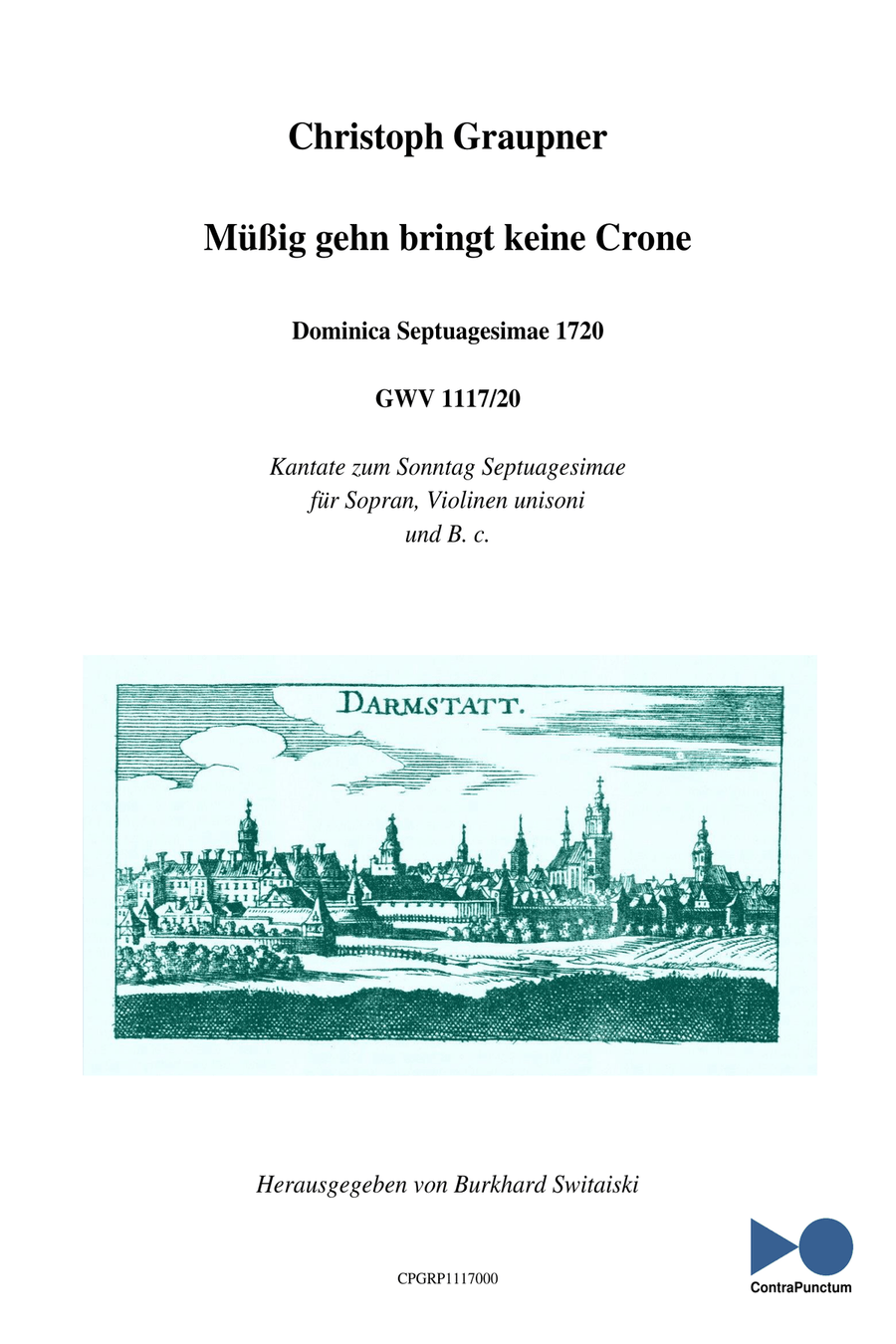 Graupner Christoph Cantata Müßig gehn bringt keine Crone GWV 1117/20 Small Ensemble scores gallery preview page 1