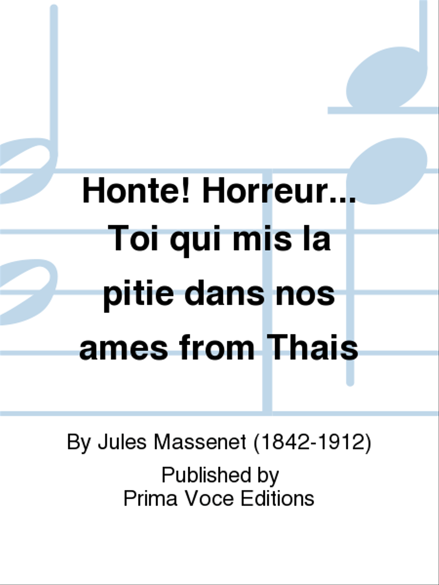 Honte! Horreur... Toi qui mis la pitie dans nos ames from Thais Baritone Voice scores gallery preview page 1