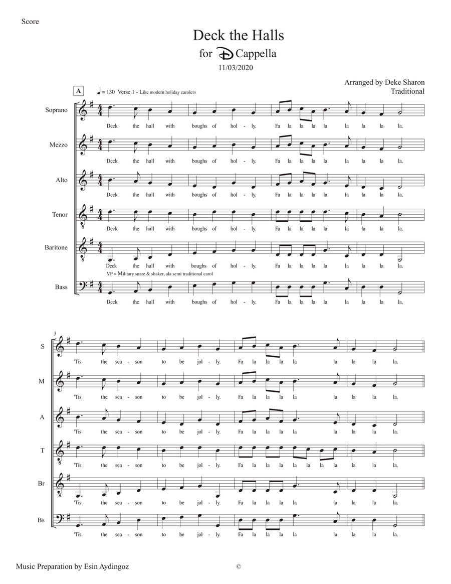 Deck The Hall Divisi scores gallery preview page 1