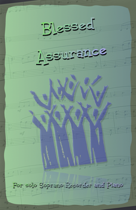 Book cover for Blessed Assurance, Gospel Hymn for Soprano Recorder and Piano