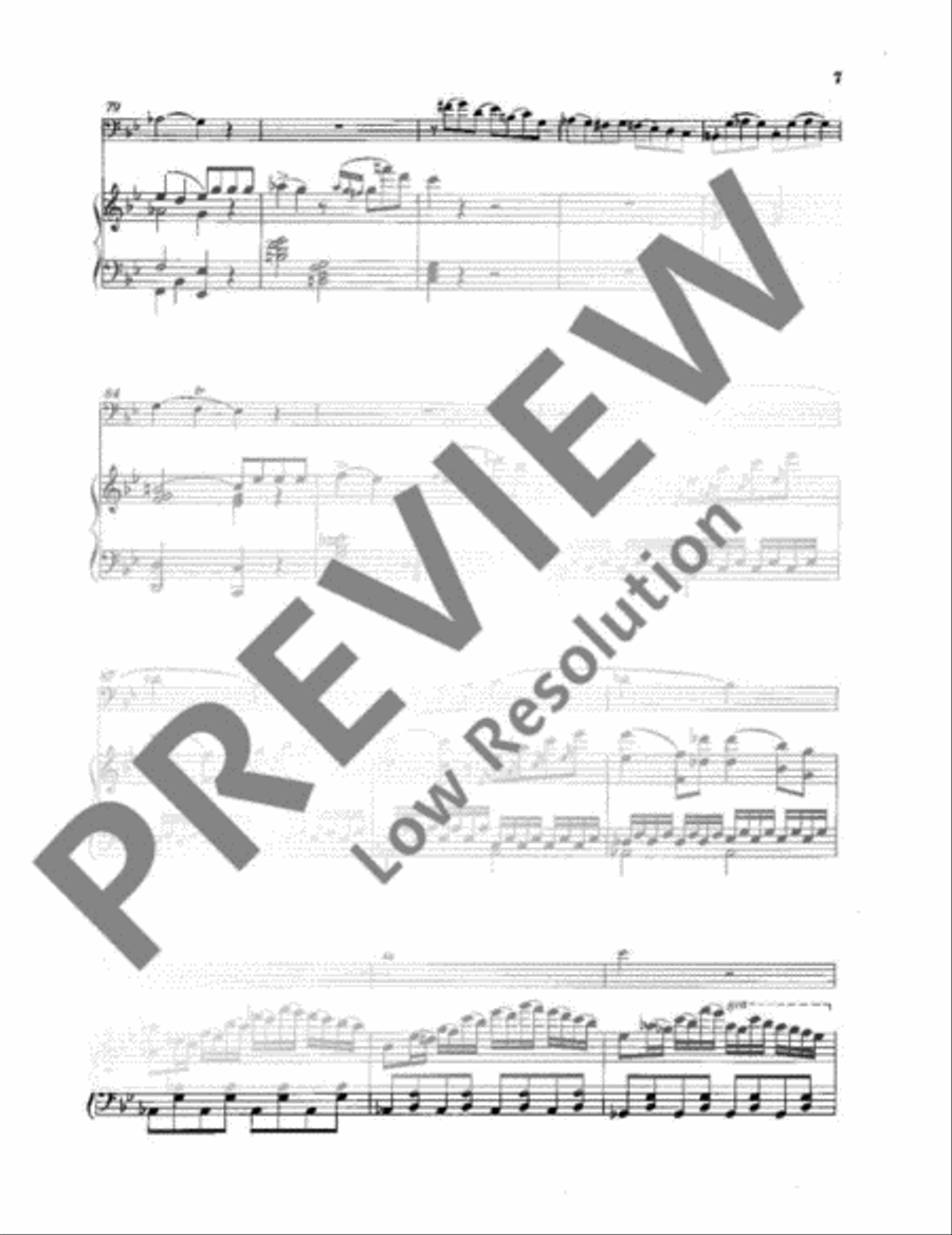 Sonata Bb major Bassoon Solo scores gallery preview page 8