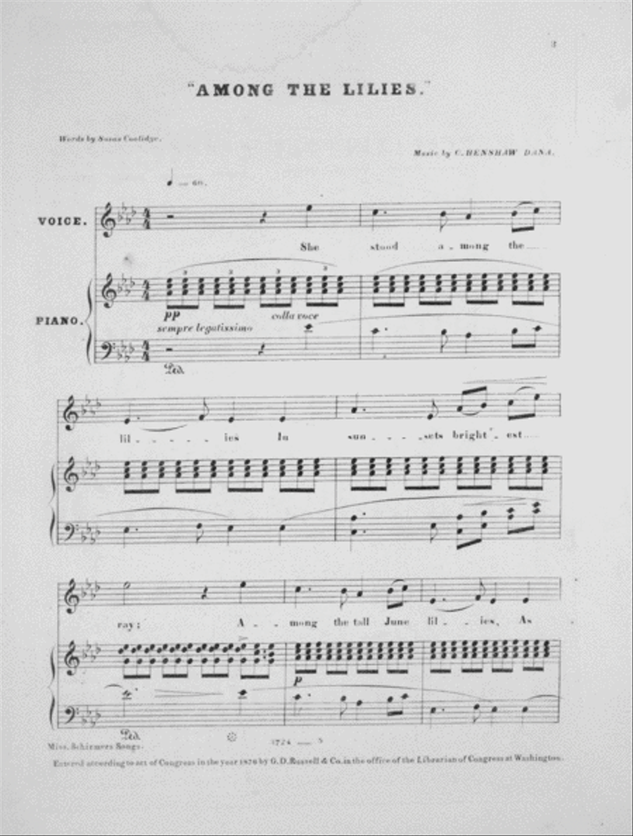 Concert Songs. Among the Lilies Voice scores gallery preview page 2