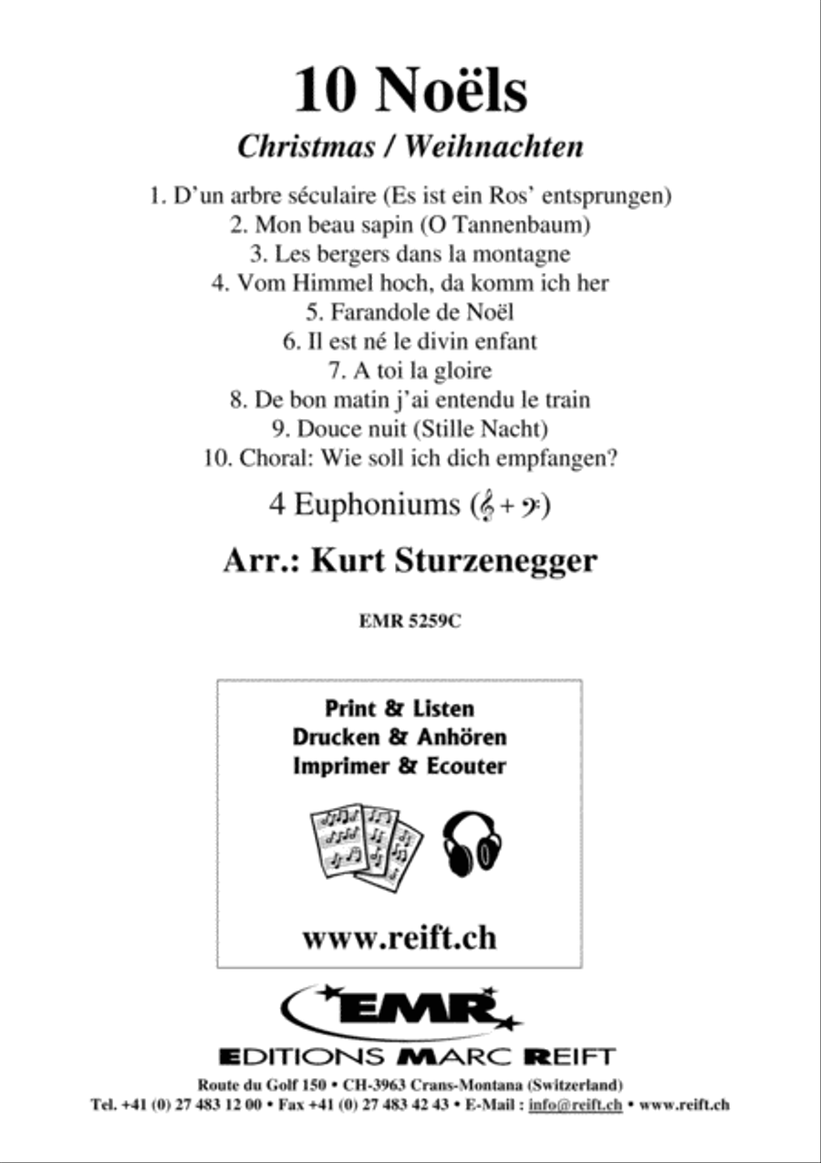10 Noels Euphonium Quartet scores gallery preview page 2