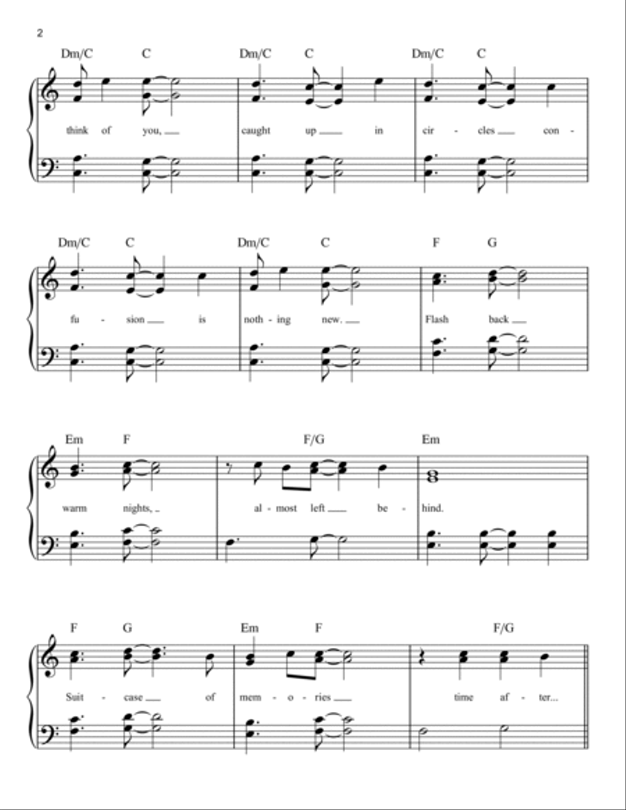 Time After Time Easy Piano scores gallery preview page 2