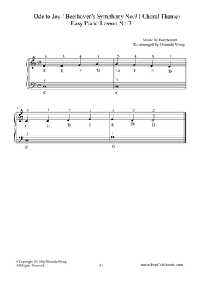 Ode to Joy - Easy Piano Lesson No.3