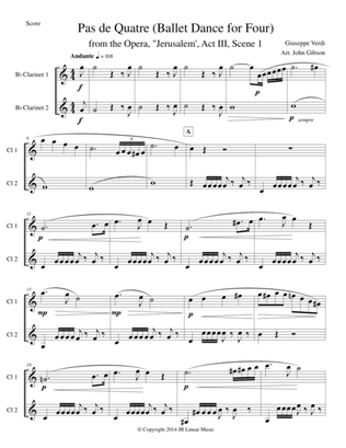 Verdi - Ballet Music for clarinet duet (Jerusalem, Act III)