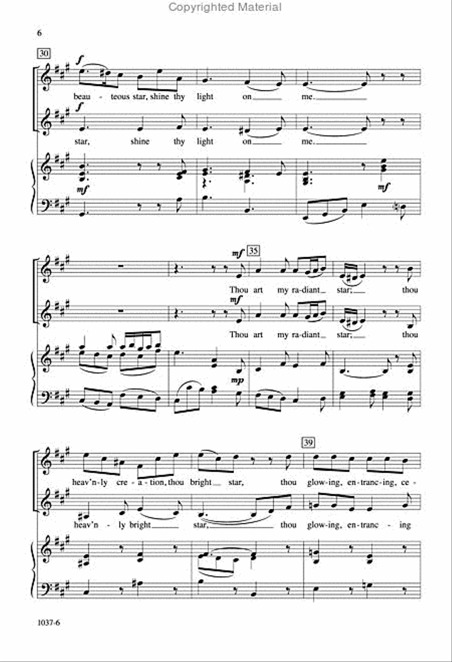 Thou Art My Radiant Star - SA Octavo SA scores gallery preview page 5