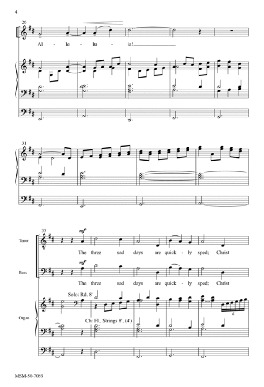 Love's Redeeming Work Is Done 4-Part scores gallery preview page 4