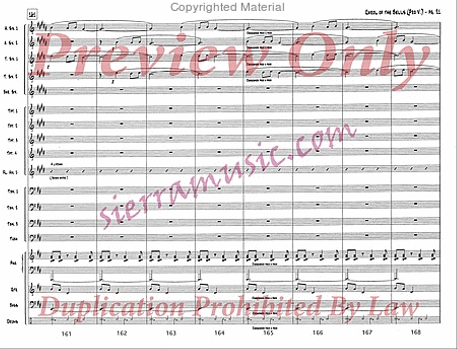 Carol of the Bells (pro) Jazz Ensemble scores gallery preview page 22