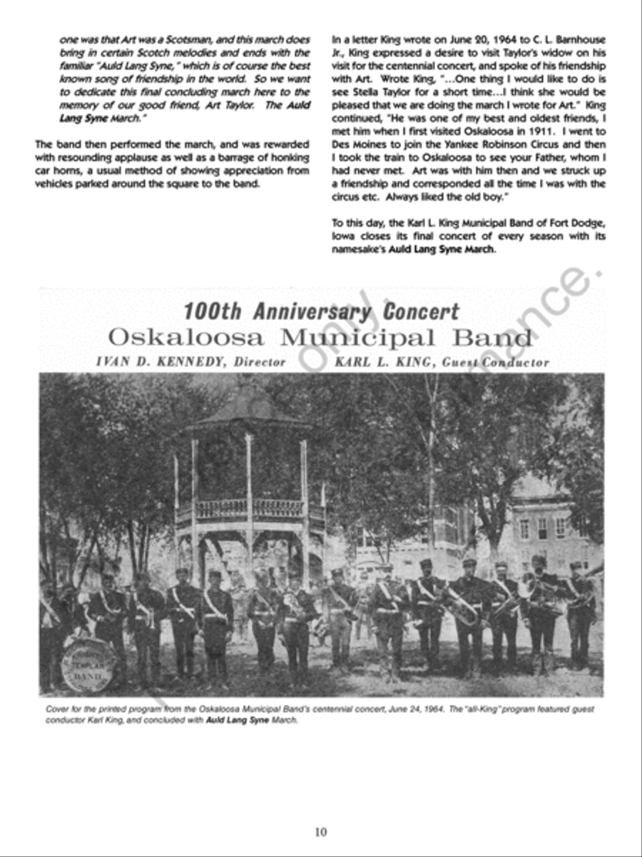 Auld Lang Syne Concert Band scores gallery preview page 11