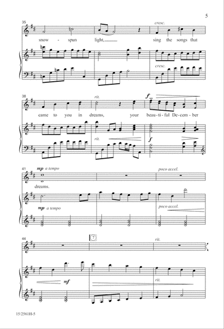 Beautiful December Beautiful December Unison Choir scores gallery preview page 6