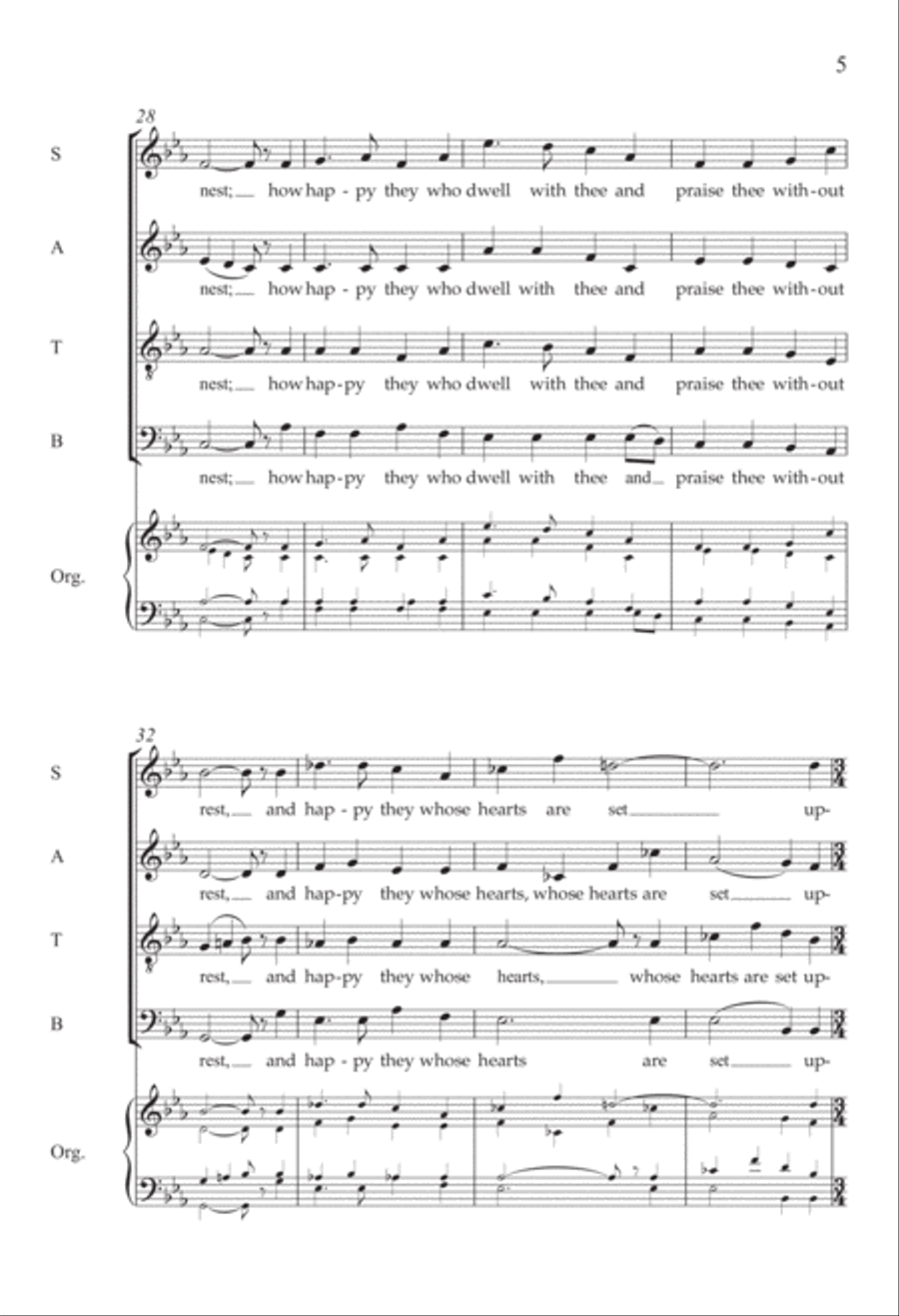 How Lovely Is Thy Dwelling Place 4-Part scores gallery preview page 5