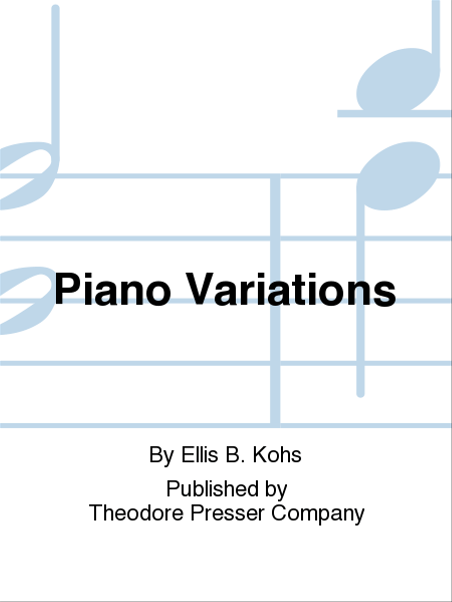 Piano Variations Chamber Music scores gallery preview page 1