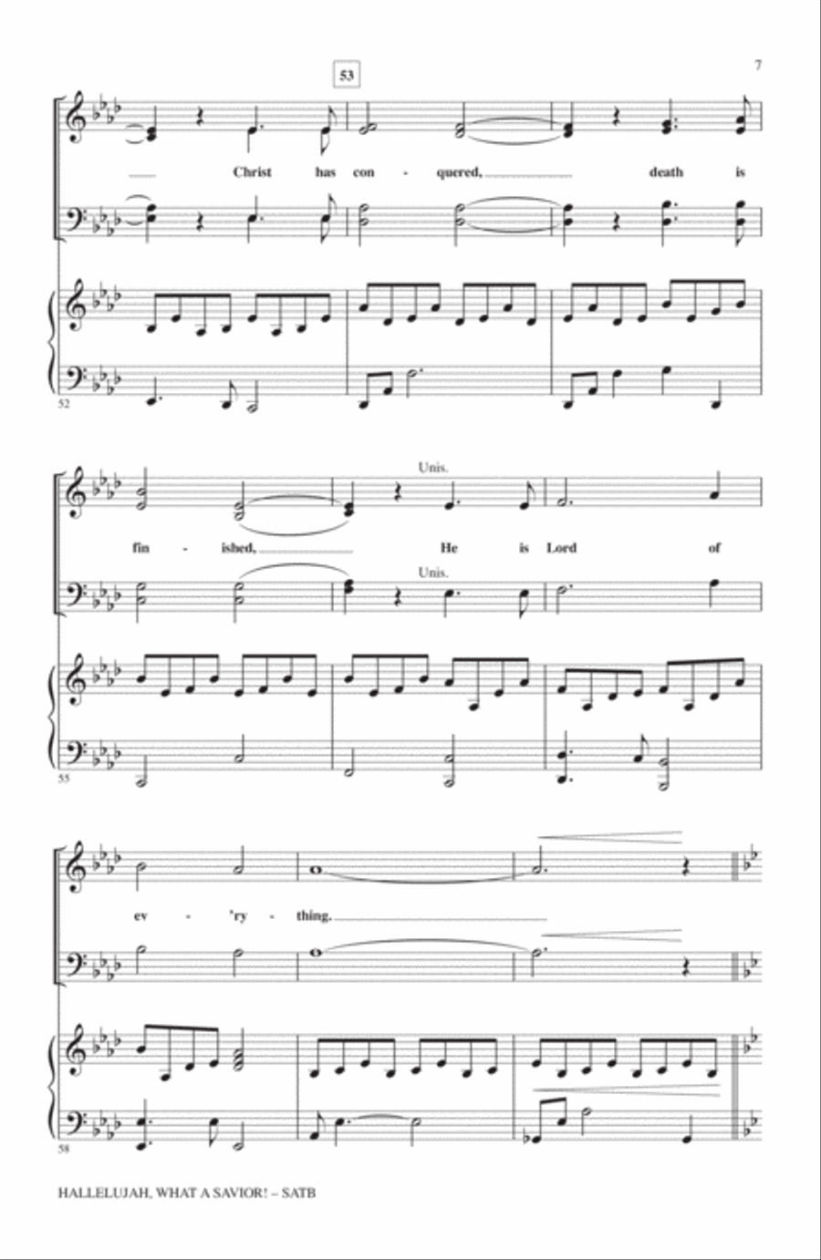 Hallelujah! What A Savior! 4-Part scores gallery preview page 6