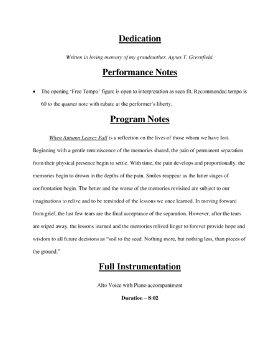 When Autumn Leaves Fall Alto Voice scores gallery preview page 3