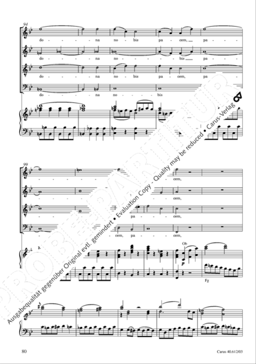 Harmoniemesse in B 4-Part scores gallery preview page 81