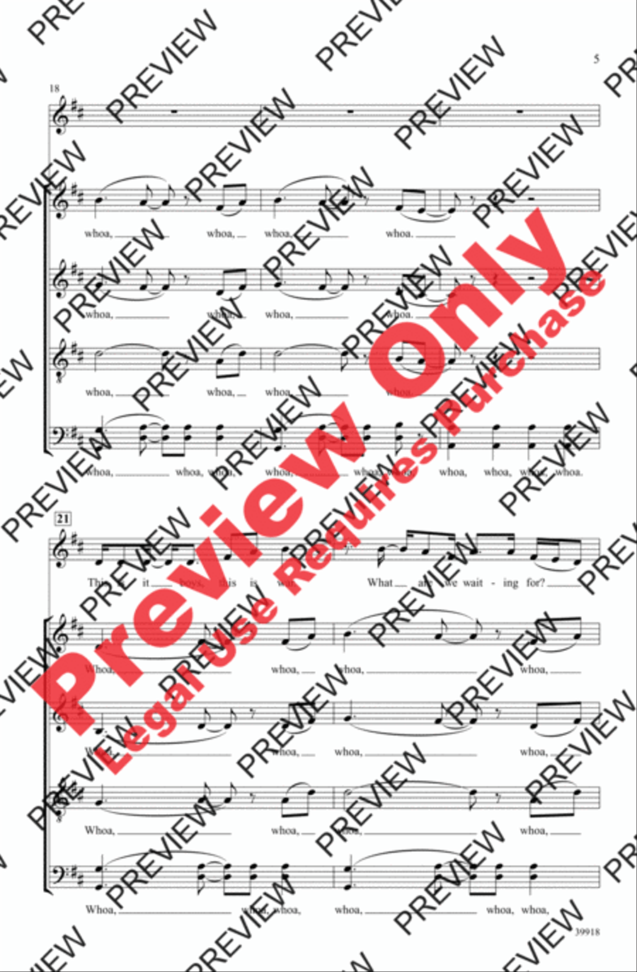 Some Nights 4-Part scores gallery preview page 5