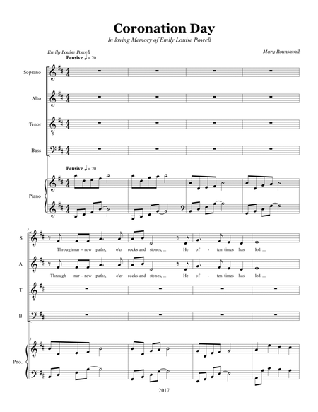 Coronation Day (SATB with Piano Accompaniment) image number null