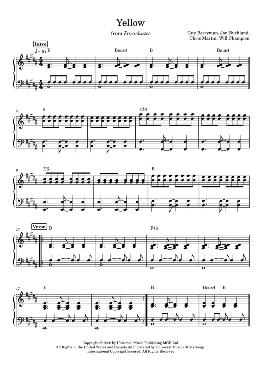 Yellow Voice scores gallery preview page 1