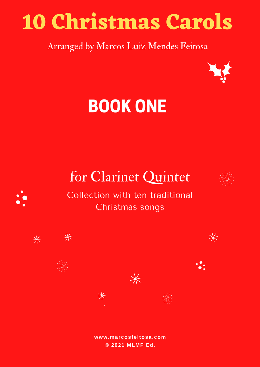 10 Christmas Carols (Book ONE) - Clarinet Quintet Clarinet Quintet scores gallery preview page 1