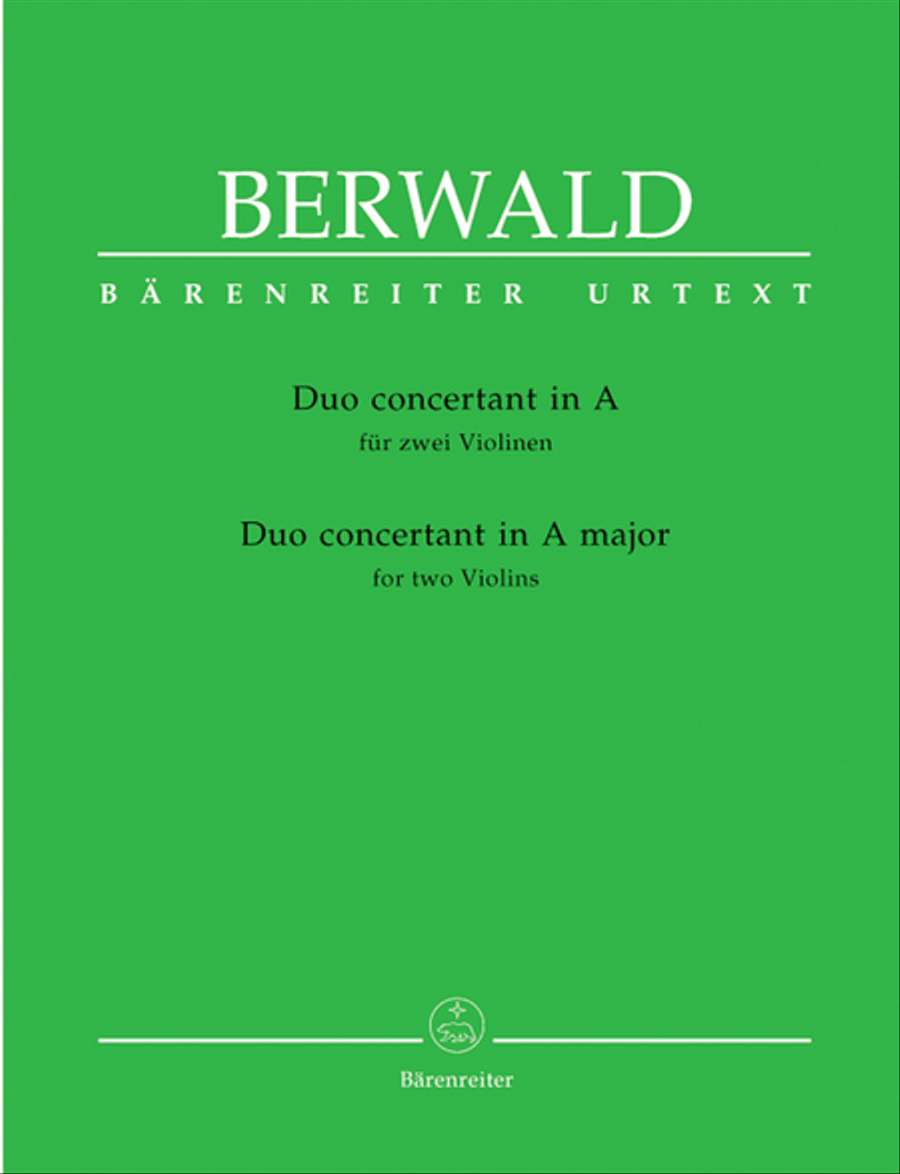 Book cover for Duo concertant for Two Violins in A major