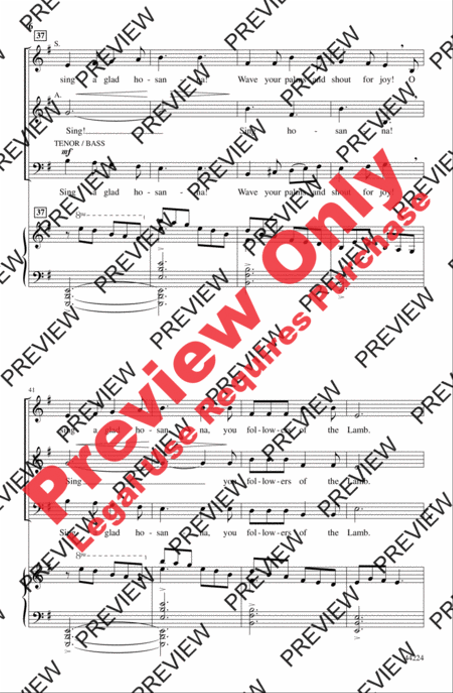 Sing a Glad Hosanna! Sing a Glad Hosanna! 4-Part scores gallery preview page 6