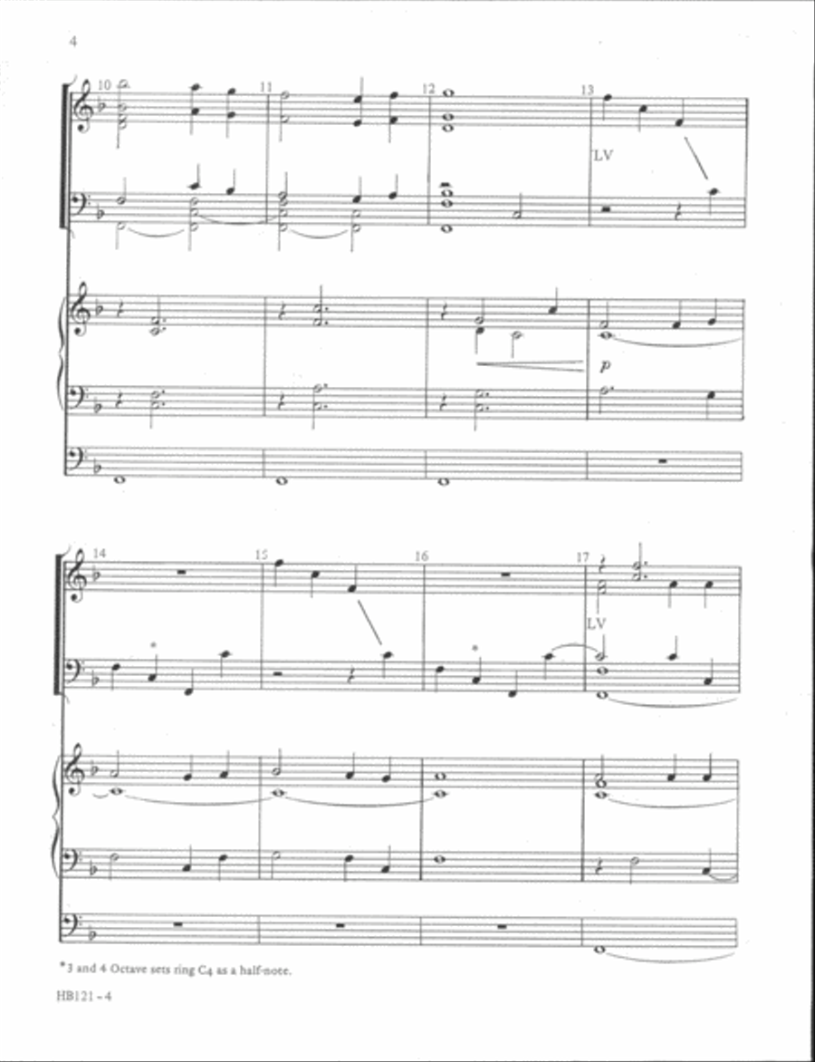 When I Survey the Wondrous Cross - full score Handbell Choir scores gallery preview page 3