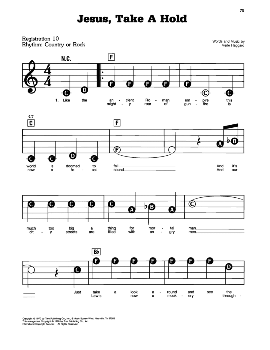 Jesus, Take A Hold Electronic Keyboard scores gallery preview page 1