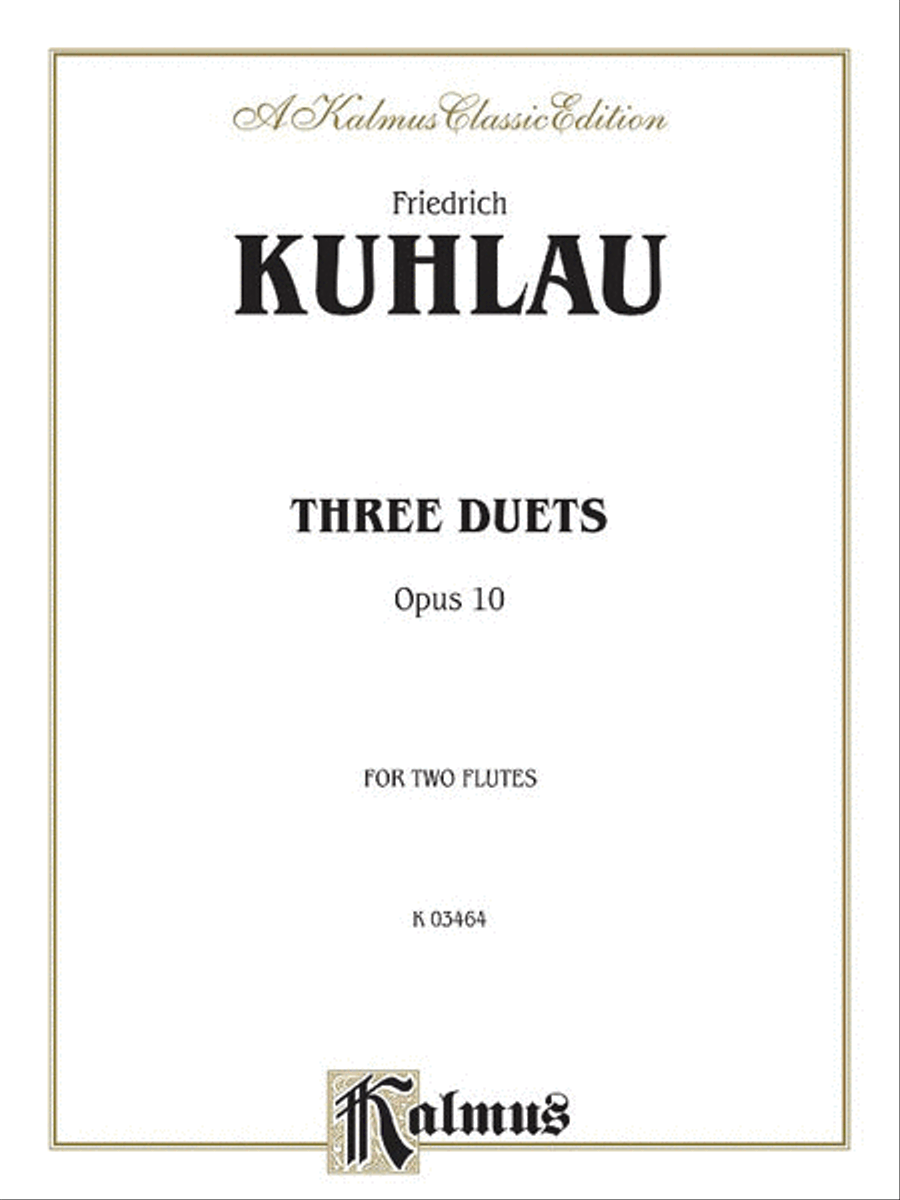 Three Duets for Two Flutes, Op. 10 Flute Duet scores gallery preview page 1