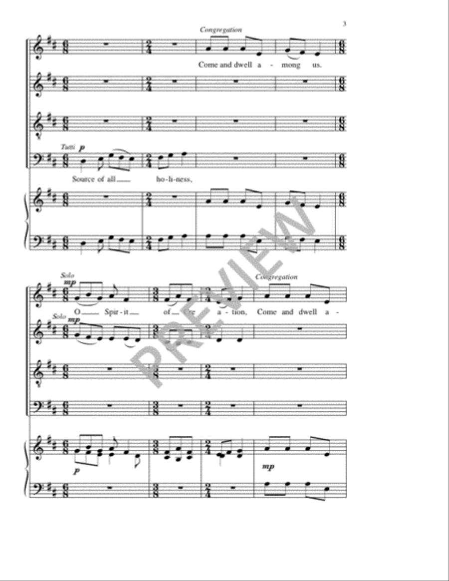 Litany of the Holy Spirit - SATB edition 4-Part scores gallery preview page 4
