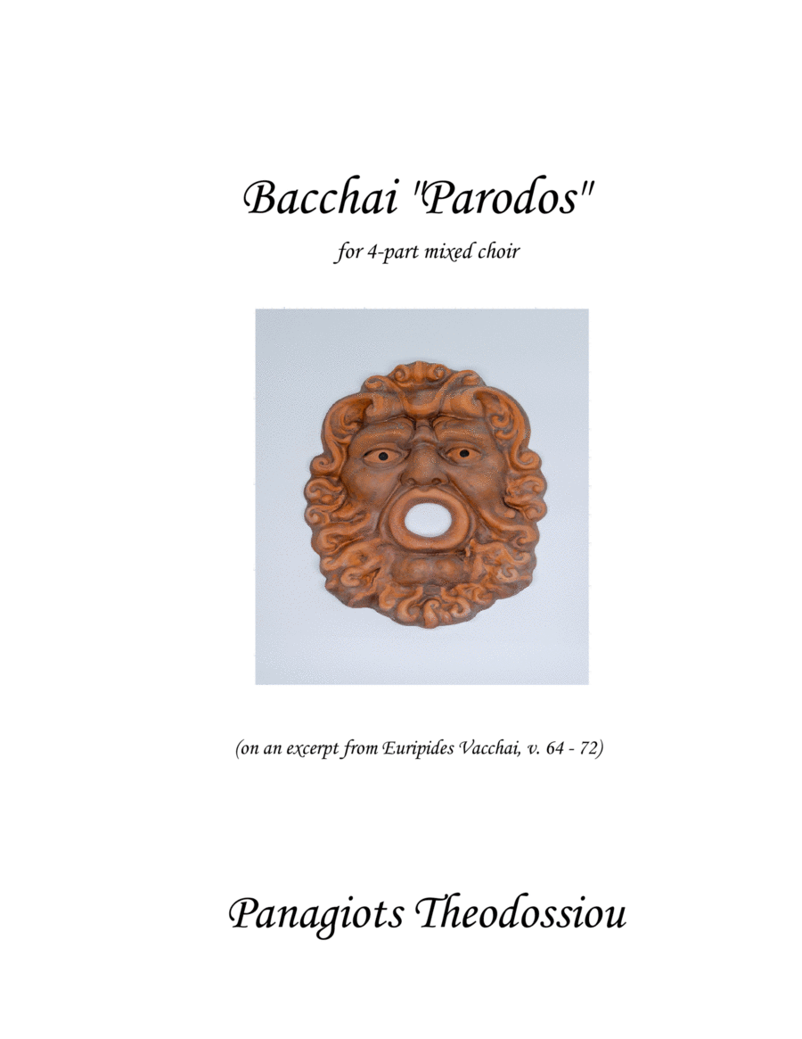 Bacchai "Parodos" for 4-part mixed choir image number null