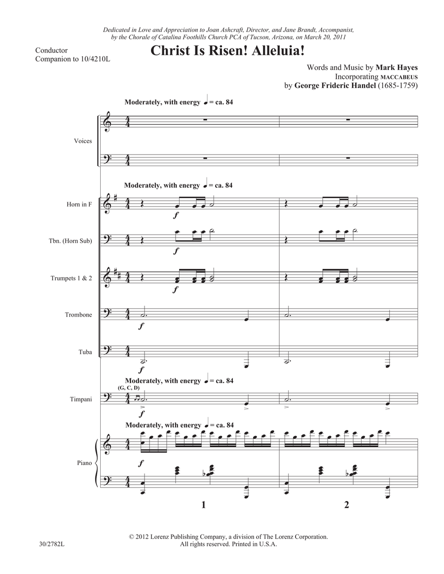Christ Is Risen! Alleluia! - Brass and Timpani Score and Parts