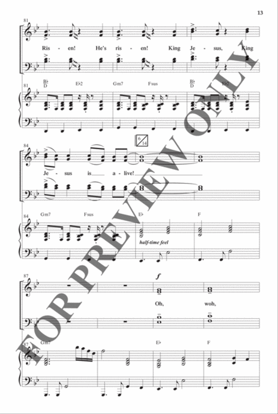 Best-Selling Easter Anthem Pak Vol 1 - Anthem Preview Pak Hymn Anthems scores gallery preview page 13